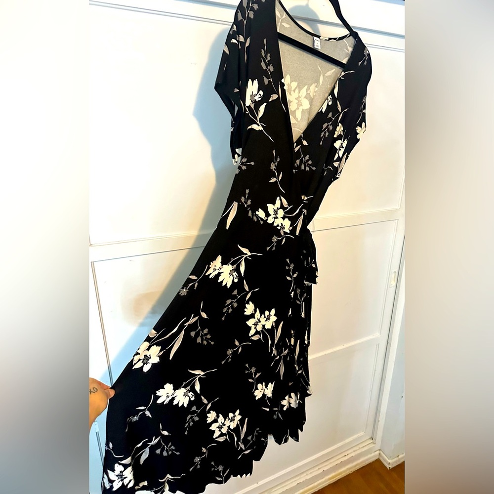 Wrap-Around Mid-Length Dress, XL,